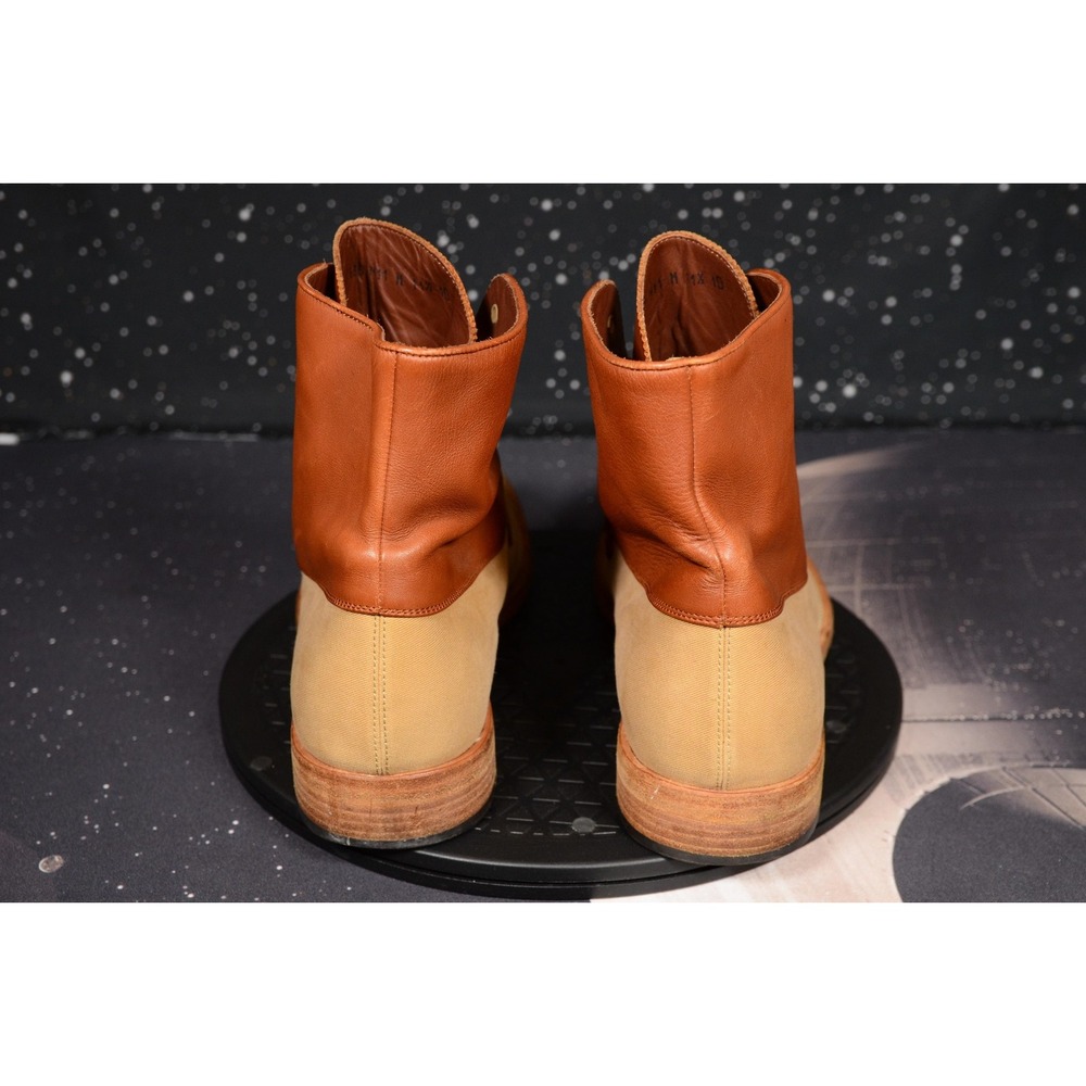 Salvatore Ferragamo Boots Mens Size 11.5D Brown Two‎ Tone Made in Italy NU 2630 - Picture 4 of 12